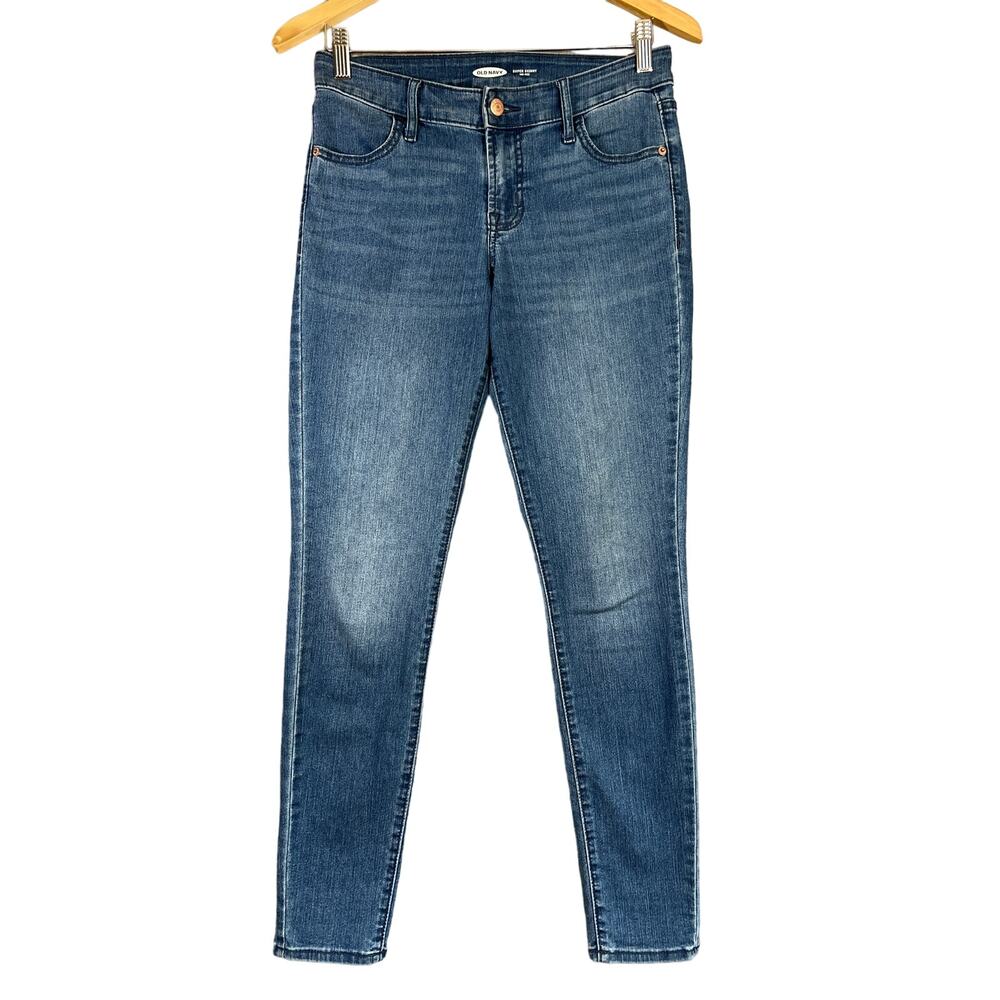 Old Navy Jeans Womens 2 Blue Super Skinny Mid Rise Stretch Denim 28" Inseam